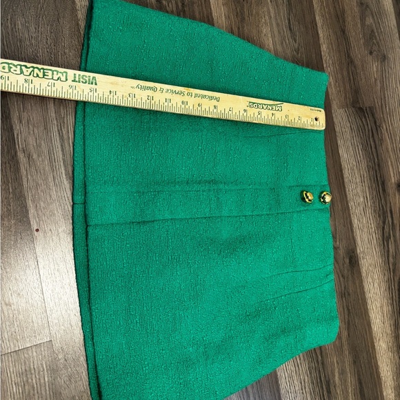 Zara Vibrant Green Pencil Skirt mini short high waste bold luxury Hollywood - Picture 15 of 15
